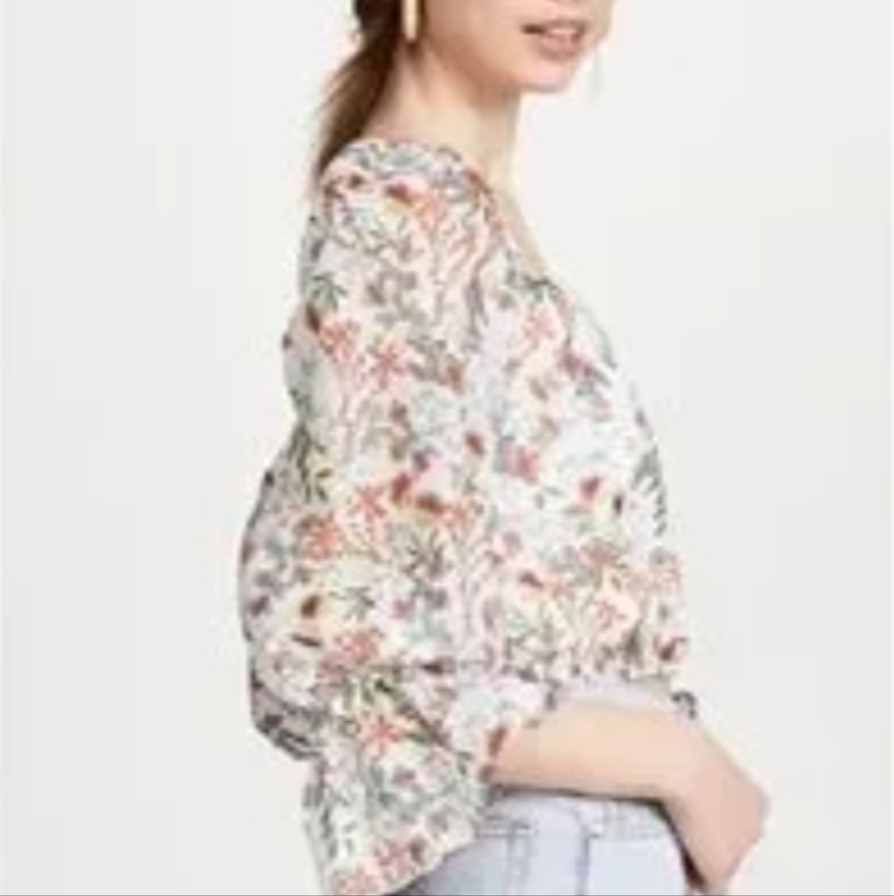 Anthro Maeve Boho Blouse Underlined & Wide Sleeves